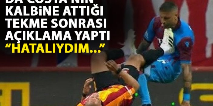 Trabzonspor maçında gördüğü kırmızı kart sonrası ilk açıklama