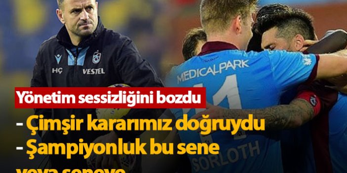 Trabzonspor Asbaşkanı Alp'ten şampiyonluk açıklaması: Ama bu sezon ama gelecek sezon...