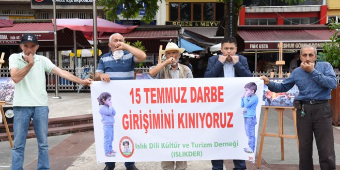 Giresun'da 15 Temmuz'a "ıslık dili" ile protesto
