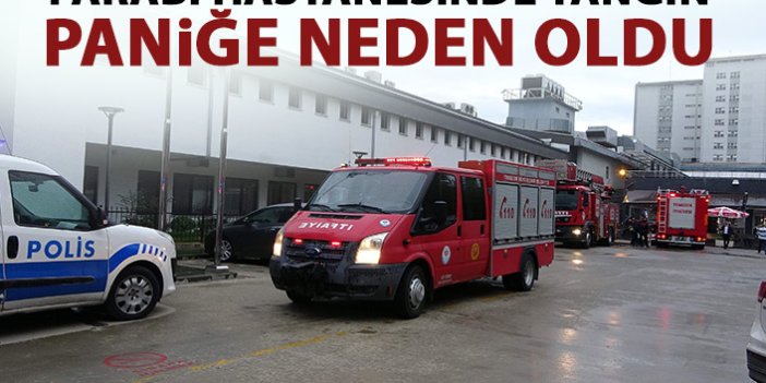 Trabzon'da hastanede yangın paniğe yol açtı