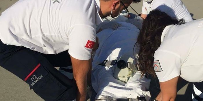 Kalp krizi geçiren hastanın imdadına helikopter ambulans yetişti