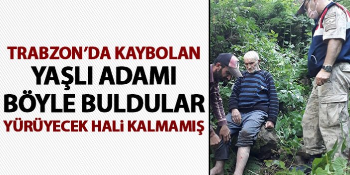 Trabzon'da kaybolan yaşlı adamdan müjdeli haber geldi
