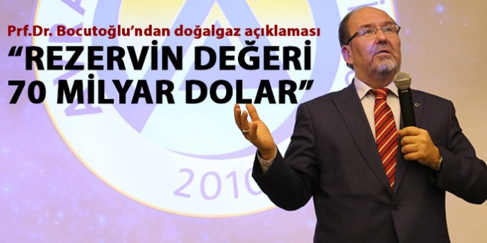 Prof. Dr. Ersan Bocutoğlu: Doğal gaz rezervinin toplam değeri 70 milyar dolar