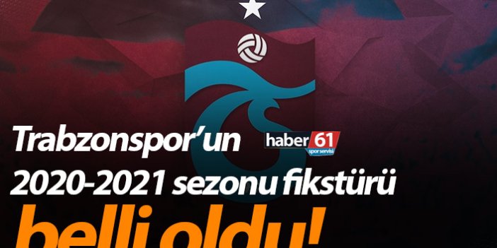 Trabzonspor’un fikstürü belli oldu