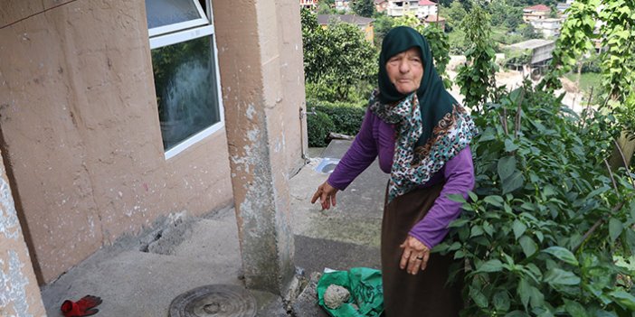 Rize'de yol projesi yaşlı kadını evinden etti