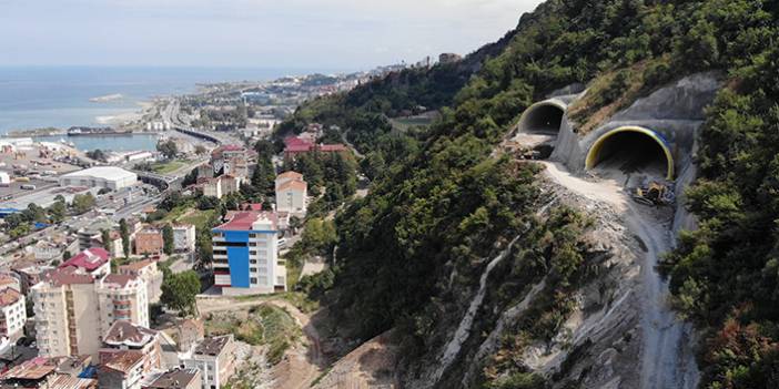 Trabzon'da Boztepe tünelinde kazı çalışması tamamlandı. 2 Eylül 2020