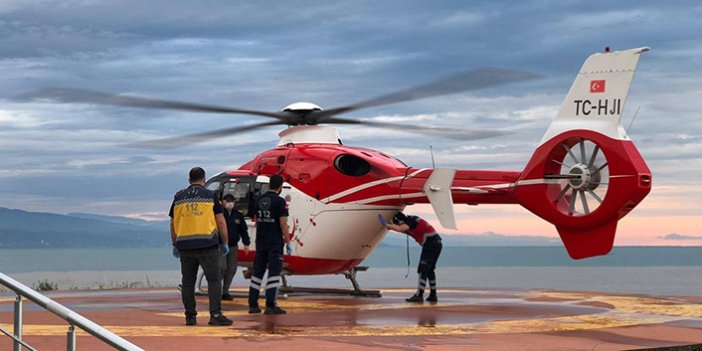 Trabzon’da ambulans helikopter 9 hasta için havalandı