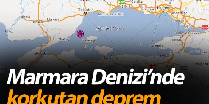 Marmara Denizinde 4,1 büyüklüğünde deprem