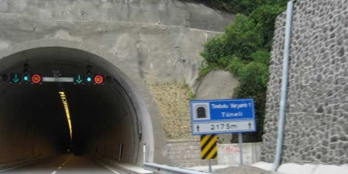 Giresun Tirebolu tünellerinde çalışma