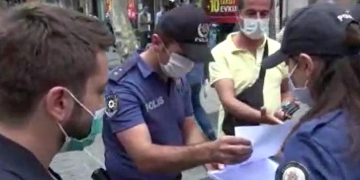 Maske takmayan vatandaş polisin sınırlarını zorladı