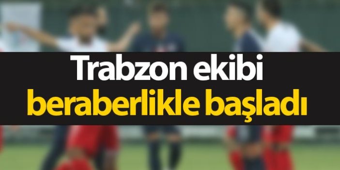 Hekimoğlu Trabzon 1 puanla dönüyor