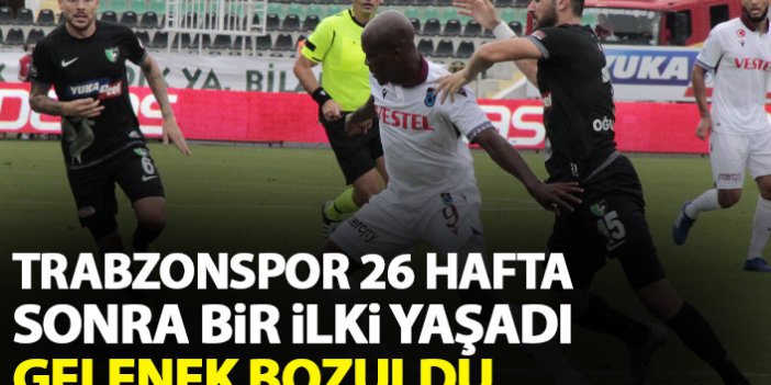 Trabzonspor’dan 26 hafta sonra bir ilk