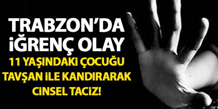 Trabzon'da 11 yaşındaki çocuğa cinsel taciz