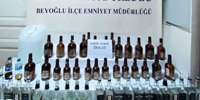 Beyoğlu'nda sahte içki operasyonu