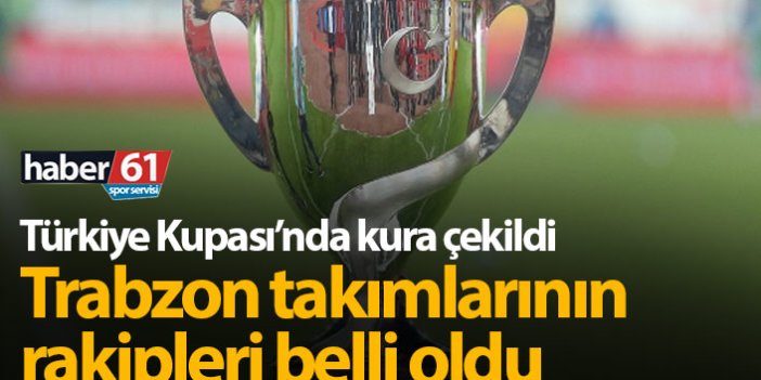 Türkiye Kupası’nda Trabzon ekiplerinin rakipleri belli oldu