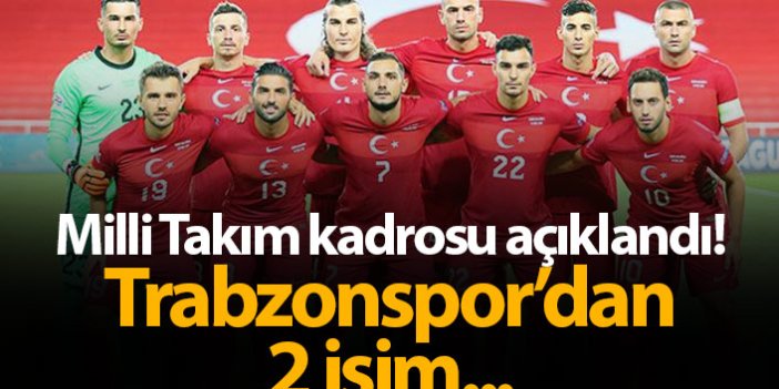 A Milli Takım'a iki Trabzonsporlu