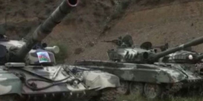 Azeri ordusu Ermenistan tank ve mühimmatlarını ele geçirdi