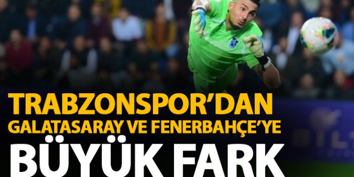 Trabzonspor'dan Galatasaray ve Fenerbahçe'ye büyük fark!
