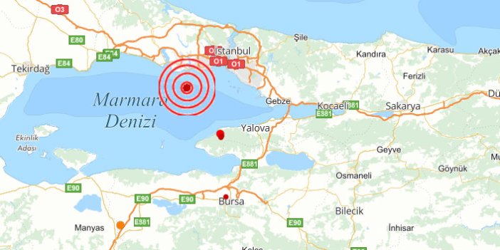 İstanbul'da 3,2 büyüklüğünde deprem!