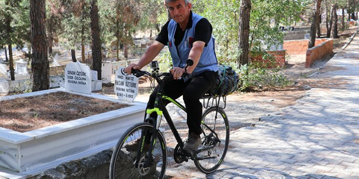 Trabzon'dan Amasya'ya bisikletle gitti