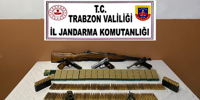 Trabzon'da havaya ateş eden gazi yakalandı; aracından silahlar çıktı