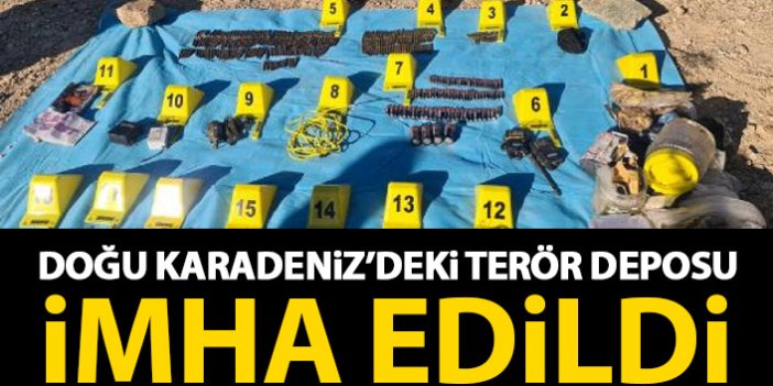 Doğu Karadeniz'de PKK'nın deposu imha edildi