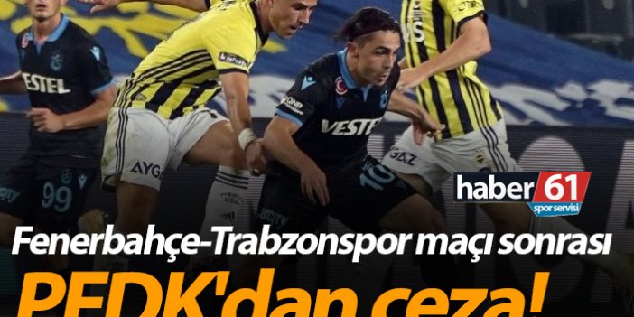 Fenerbahçe-Trabzonspor maçı sonrası PFDK'dan ceza!