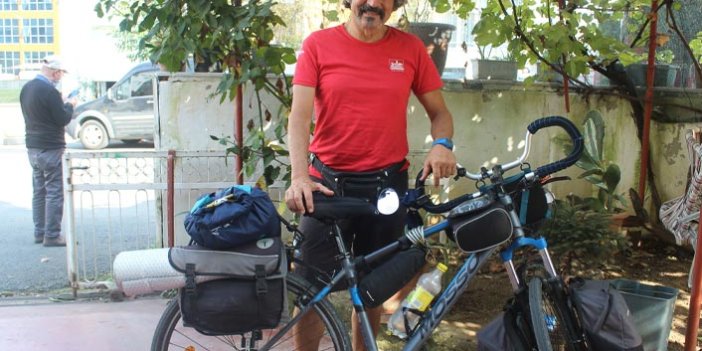 Bisikletle Türkiye turuna çıktı