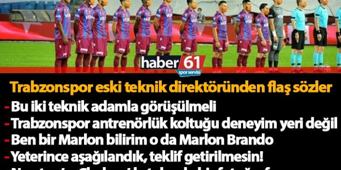 Tekelioğlu'ndan Trabzonspor'a teknik direktör önerisi!