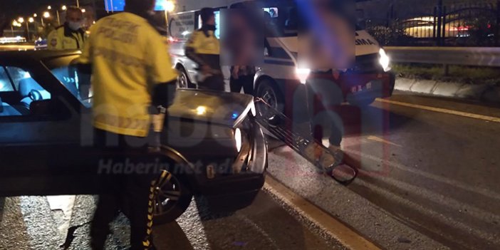 Trabzon’da film gibi olay! Polisten kaçtı ambulansa çarptı