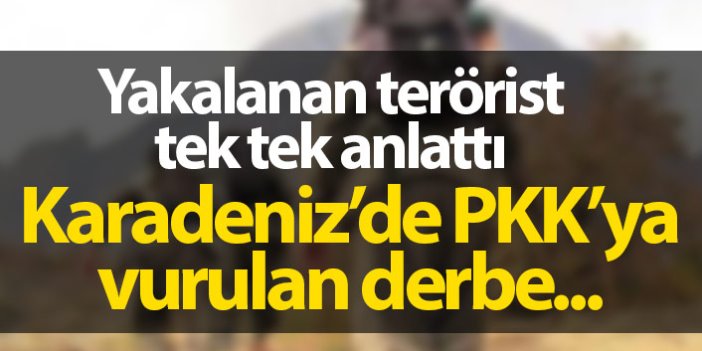 Karadeniz'de PKK'ya vurulan darbeyi terörist böyle anlattı