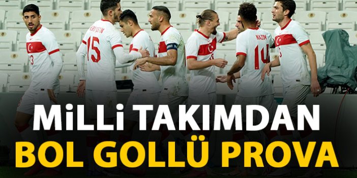 Türkiye A Milli futbol takımından bol gollü prova