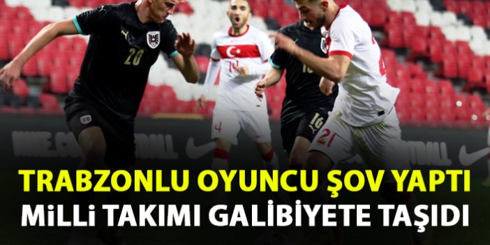Trabzonlu futbolcu şov yaptı Türkiye'ye galibiyeti getirdi
