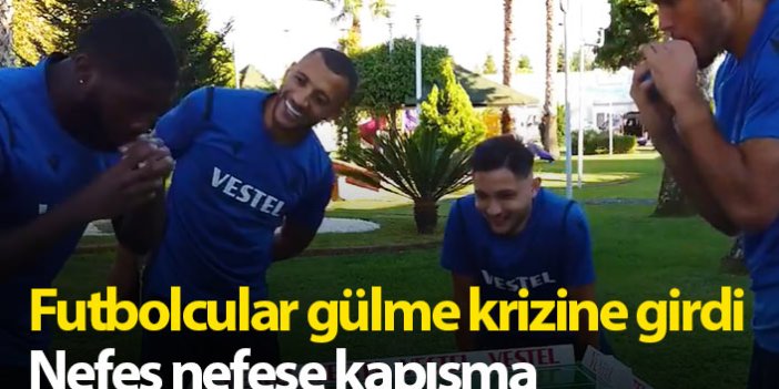 Trabzonspor'da futbolcuların eğlenceli anları