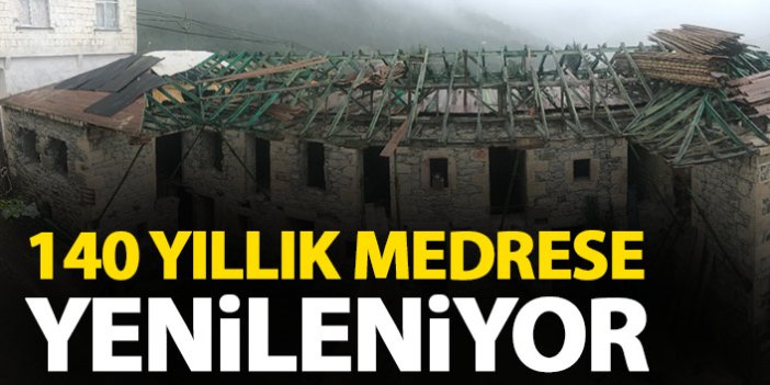 Trabzon'da 140 yıllık medreseye restorasyon