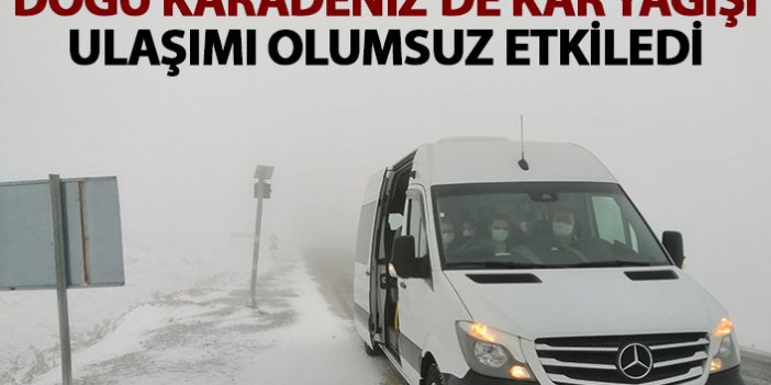 Doğu Karadeniz'de kar yağışı ulaşımı olumsuz etkiledi