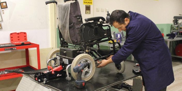 Trabzon'da engelli araçlarına ücretsiz bakım ve tamir hizmeti