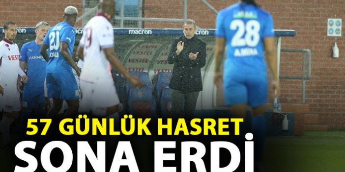Trabzonspor'da 57 günlük hasret sona erdi