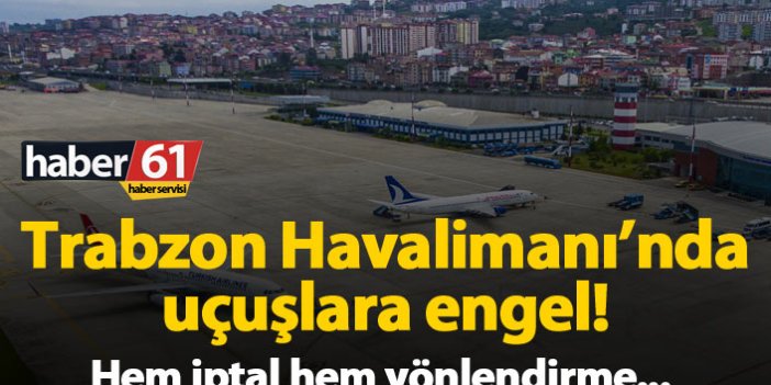 Trabzon Havalimanında uçuşlara ışıklandırma engeli