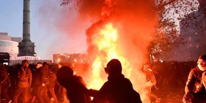 Fransa'da protestolarda olaylar çıktı