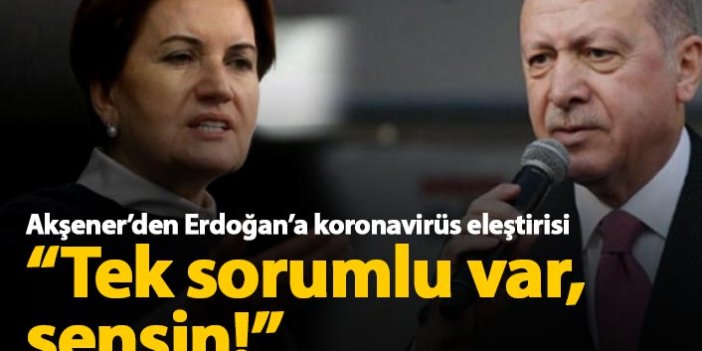 Akşener'den Erdoğan'a koronavirüs eleştirisi: Tek sorumlu var, sensin