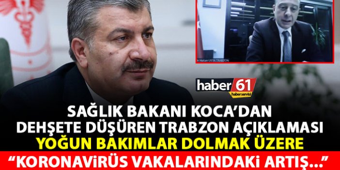 Trabzon için Sağlık Bakanı Fahrettin Koca'dan korkutan koronavirüs açıklaması!