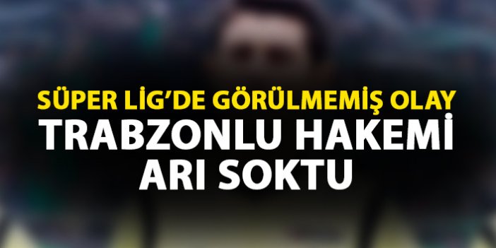 Maç sırasında görülmemiş olay! Trabzonlu hakemi arı soktu
