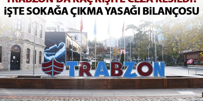 Sokağa çıkma yasağında Trabzon'da kaç kişiye ceza kesildi? Açıklama geldi