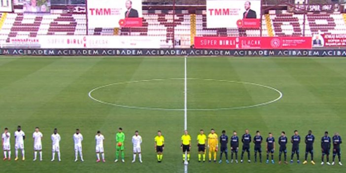 Trabzonspor maçı öncesi saygı duruşu