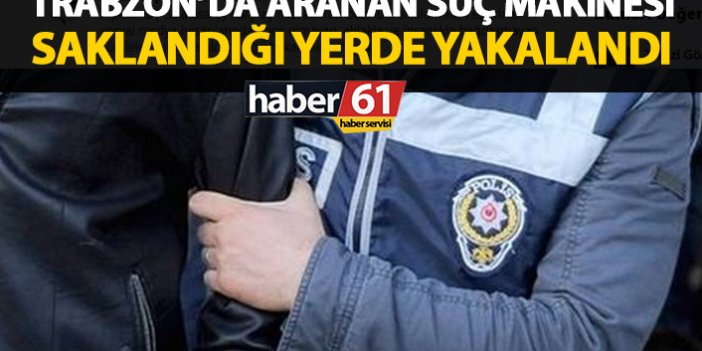 Trabzon'da 14 ayrı suçtan aranan suç makinesi yakalandı!