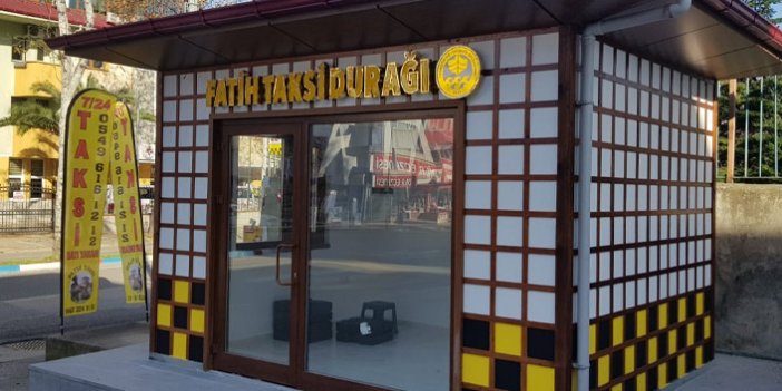 Trabzon'da taksi durakları yenileniyor