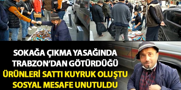 Sokağa çıkma yasağında Trabzon'dan götürdüğü bıçakları sattı