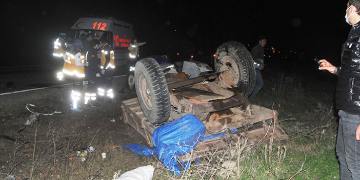 Ticari araçla traktör çarpıştı 1 kişi öldü