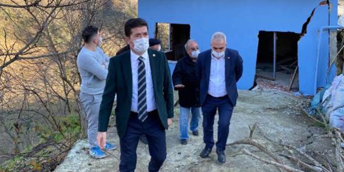 CHP’li Ahmet Kaya Arsin heyelan bölgesinde: “Bir an önce karar verilmeli”